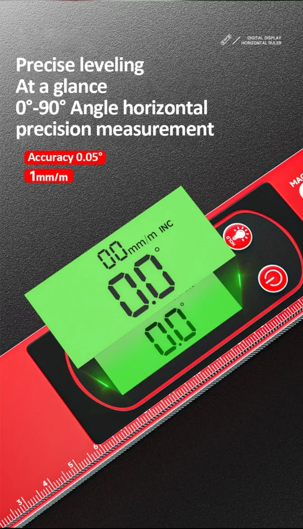 30/40/50cm Electronic Digital Display Level Ruler Magnetic - Image 12