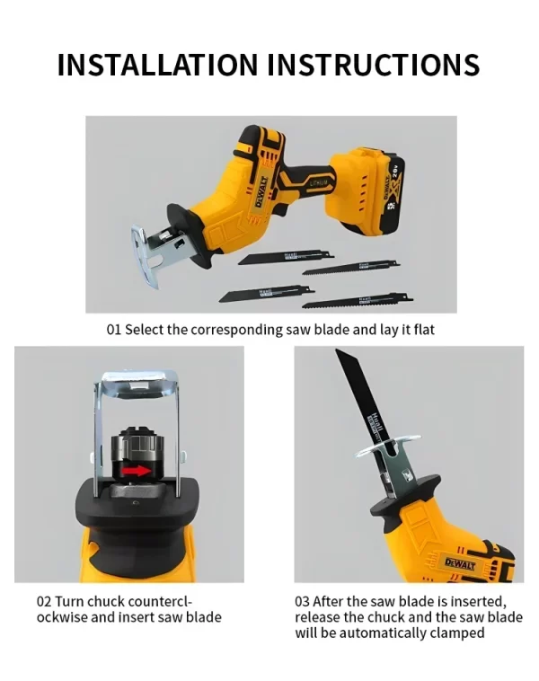 Dewalt 2800RPM Cordless Reciprocating Saw 20V - Image 20