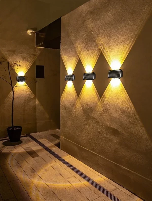 Solar Wall Lamp Outdoor LED Solar Light Waterproof Up And Down Luminous - Image 19
