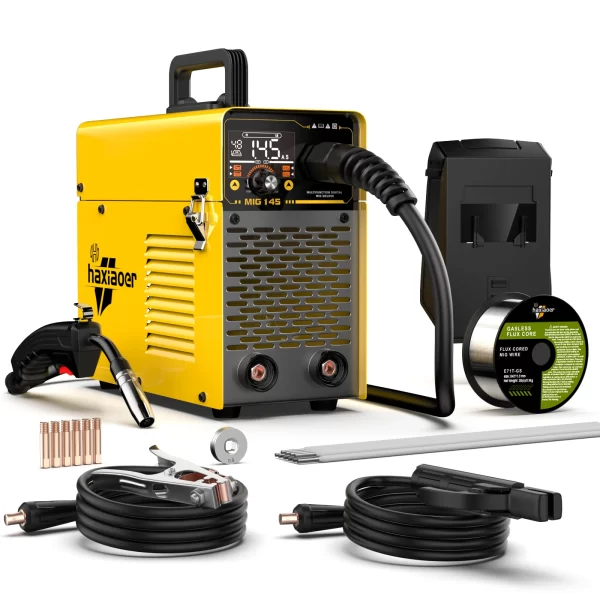 Haxiaoer MIG145 Welding Machine MMA/GASLESS MIG/LIFT TIG 120A Welder Flux Core Welder - Image 7