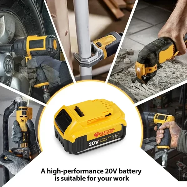 New 100% Original 5.0Ah For Dewalt 20V Power Tools - Image 9