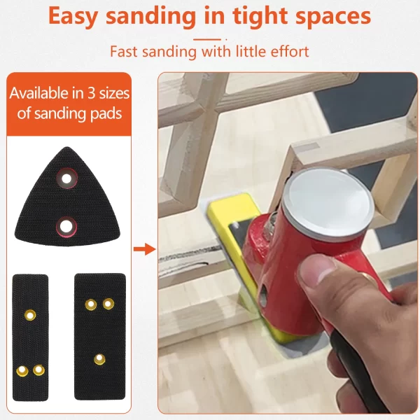 Pneumatic Sandpaper Polisher 15000RPM Triangle Air Random Orbital Sander - Image 5