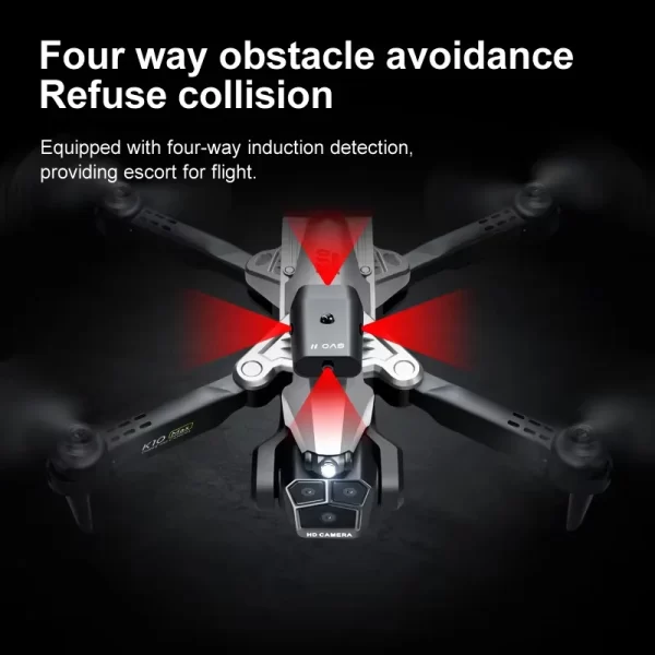 2 Batteries K10 MAX: 3 Camera Remote Control Drone w/camera - Image 3