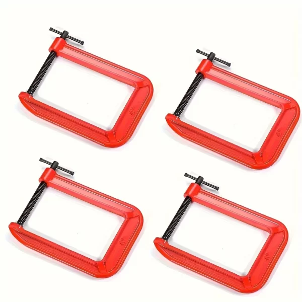 G Clamp Deep Reach C Clamp,4 Inch C-Clamp Set Industrial Strength C Clamps
