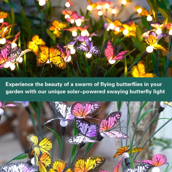 Butterfly Solar Garden Light Swaying Firefly Light - Image 17