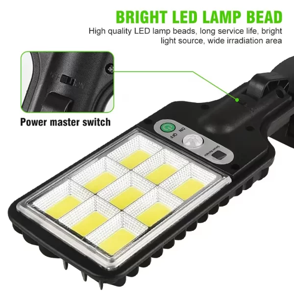 Solar Outdoor LED Wall Light, Waterproof 3modes Induction - Image 2