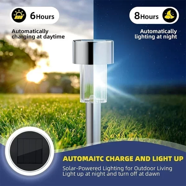 Solar Outdoor Lights Garden Lamp Solar Powered Waterproof Landscape Path lights - Image 3