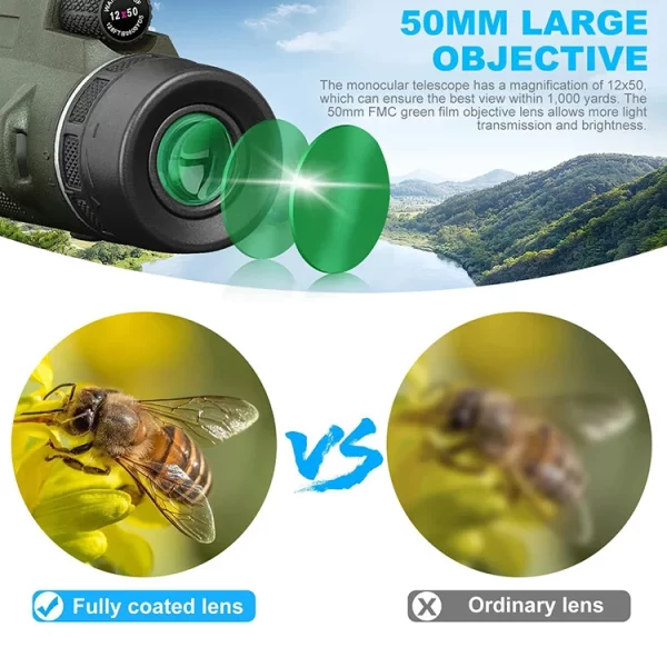 Portable Zoom HD 5000M Telescope Folding Long Distance Mini Powerful Telescope - Image 12