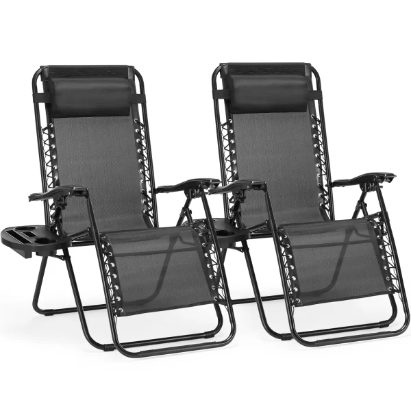 JHK Zero Gravity Set of 2 Portable Recliner - Image 7