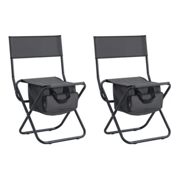 Set of 3, Folding Outdoor Table and Chairs Set - Image 4