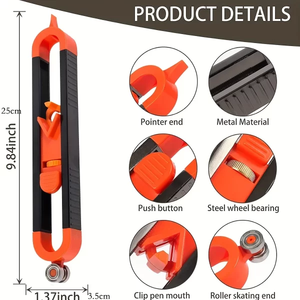 Contour Gauge Scribe Tool, Precise Profile Duplicator - Image 9