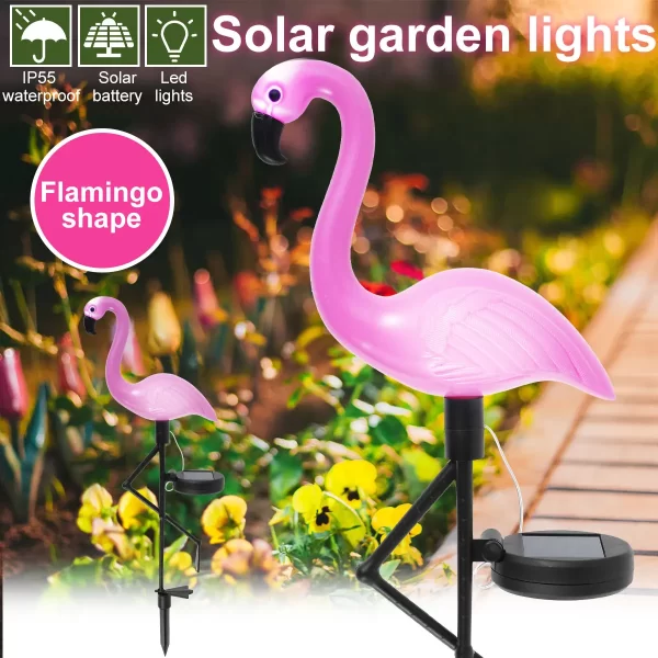 Pink Flamingo Solar Light Outdoor Courtyard Decoration Light Waterproof  LED