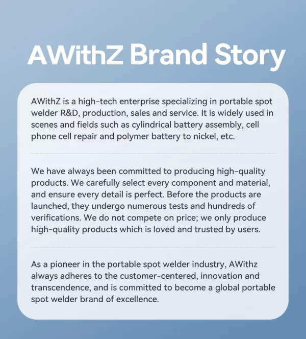 AWithZ Portable Spot Welder DIY Handheld Spot Welding Machine 90 Gears Adjustable Spot Welding for 18650 Lithium Battery - Image 15