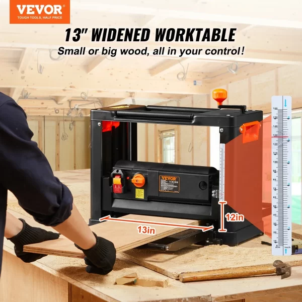VEVOR Electric Thickness Planer Benchtop 13inch Wood Planer - Image 2