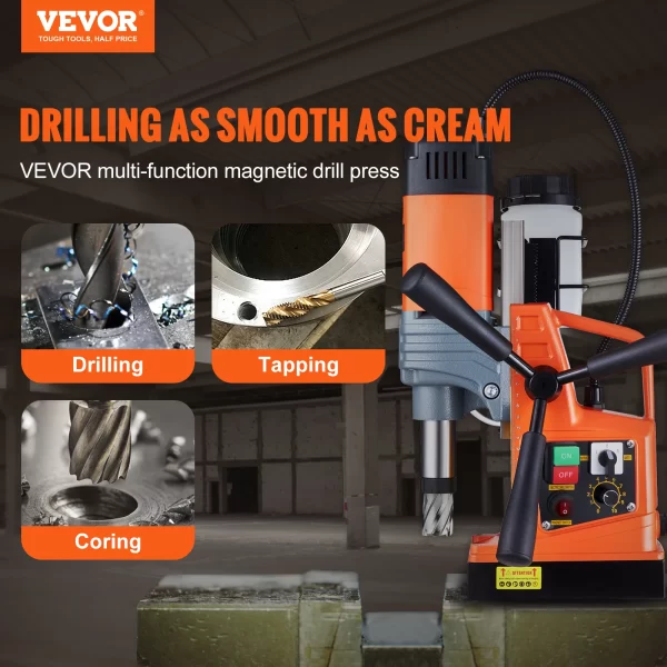 VEVOR 1300W 1400W 2" Electric Drilling Machine Magnetic Drill Press - Image 2