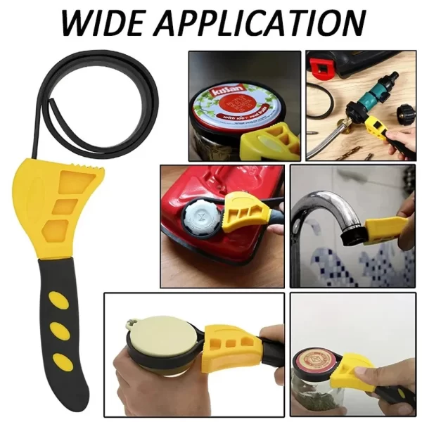 6inch Belt Wrench Oil Filter Puller Strap Spanner Chain Wrench - Image 5