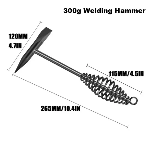 300g/500g Welding Hammers Slag Removal Tool Chipping Welding Slag Hammer - Image 7