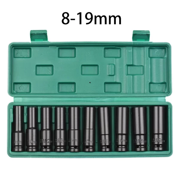 1/2Inch Drive 6-Point Impact Socket Set 10-Piece Metric Sizes 8-24m/10-24mm - Image 7