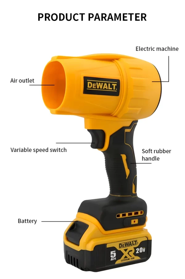 DEWALT Cordless Air Blower Brushless Turbo Fan 20V Battery - Image 16