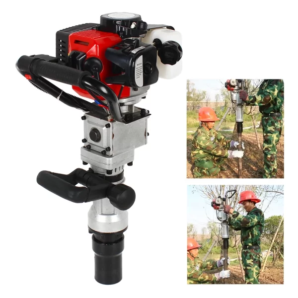 900W 2-Stroke Petrol Post Driver Piling Hammer - Image 3