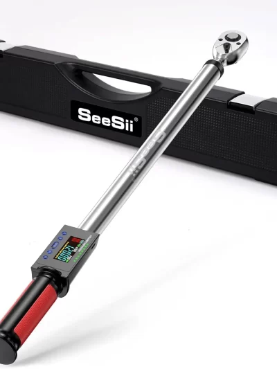 Seesii Electric Torque Wrench 340N.m Digital Electric Wrench 1/2" Drive 12.5-250.8ft-lbs
