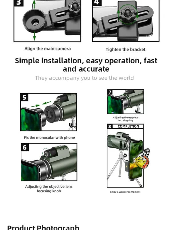 Portable Zoom HD 5000M Telescope Folding Long Distance Mini Powerful Telescope - Image 18