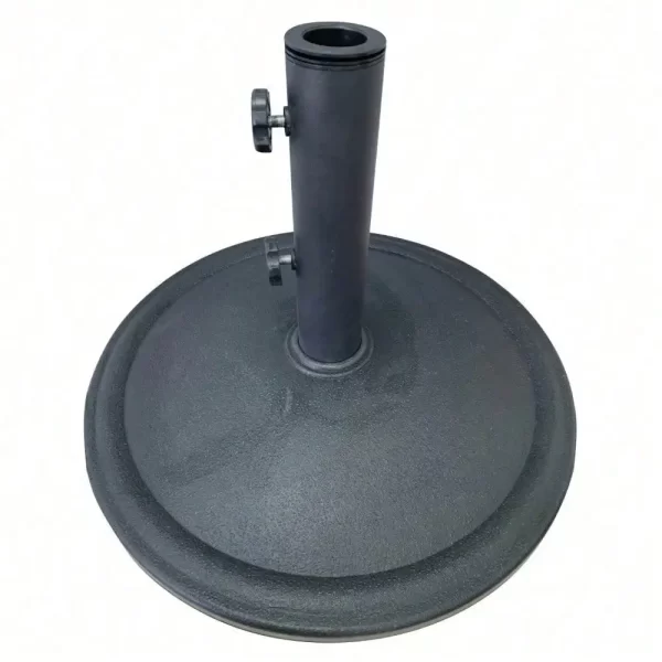 26 lbs matte black round umbrella base base designed for patio tables, suitable for outdoor use on patios, decks, etc. - Image 5