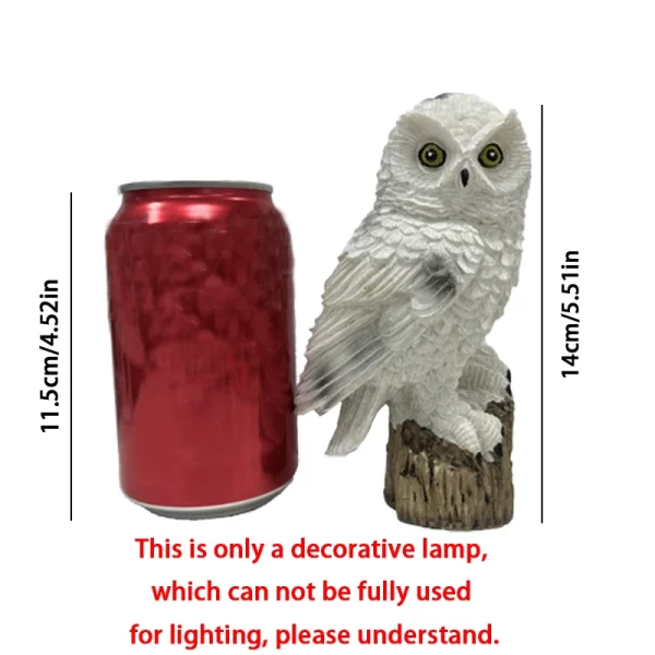 1 pc, Solar Resin Lawn Lamp, Parrot, Owl - Image 12