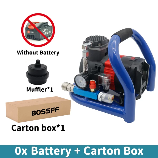 BOSSFF 21V Portable Air Compressor with Pressure Gauge Car Tire Pump - Image 6