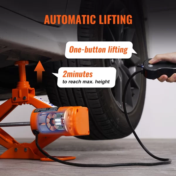 VEVOR Electric Car Jack 3 Ton Scissor Jack with Electric Impact Wrench 12V Portable Car Jack - Image 5