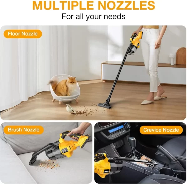Handheld Vacuum Cleaner with 2pcs Filter  Electric Cordless Vacuum - Image 5