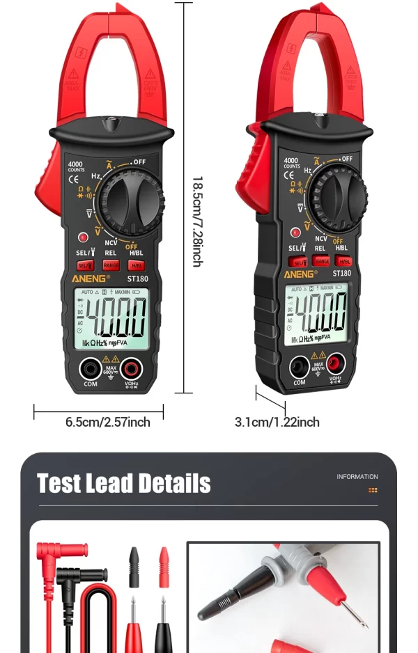 ANENG ST180 AC Current Clamp Meter - Image 19