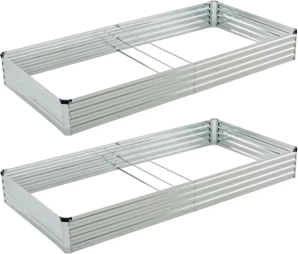 8x4x1ft(2 Pack) Galvanized Raised Garden Bed - Image 9