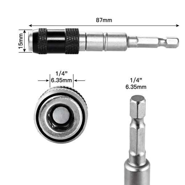 1pc Drill Bit Holder Magnetic Swiveling Bit Tip Holder - Image 3