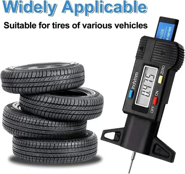 1PC Digital Depth Gauge Caliper Tread Depth Gauge