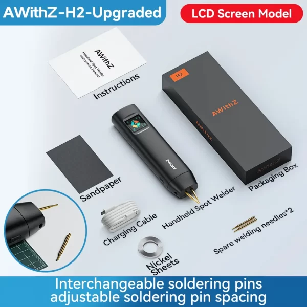 AWithZ Portable Spot Welder DIY Handheld Spot Welding Machine 90 Gears Adjustable Spot Welding for 18650 Lithium Battery - Image 31