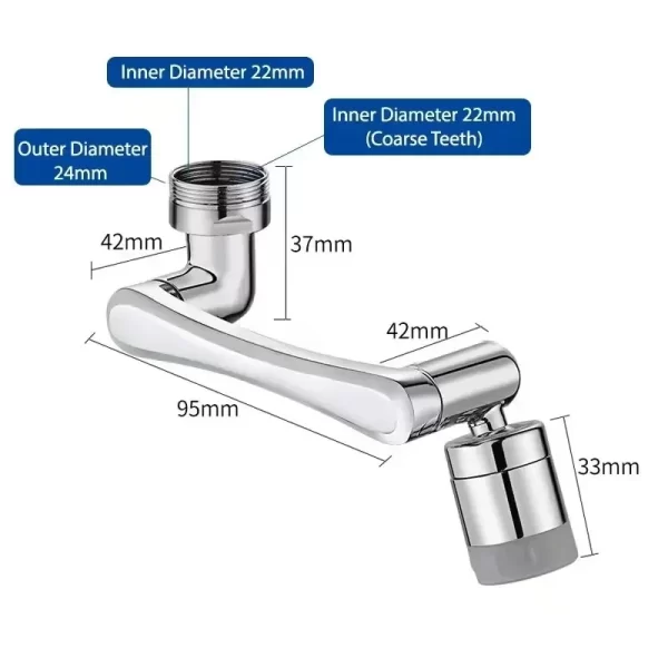 Universal Rotation Extender Faucet Aerator - Image 7