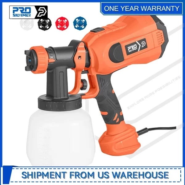 750W Paint Sprayer High Power HVLP Electric Spray Gun with - Image 7