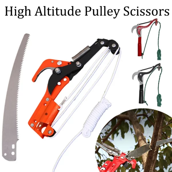 High Altitude Three Pulley Pruning Scissors Without Rod