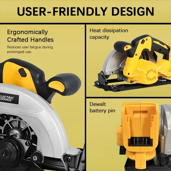 7Inch Cordless Electric Circular Saws For Dewalt 20V Battery - Image 6