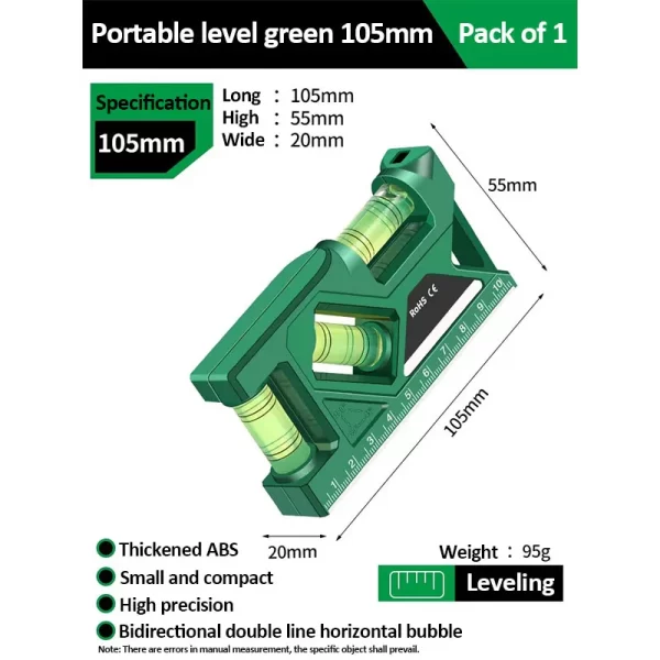 Mini Level Gauge High-precision Horizontal Vertical - Image 10