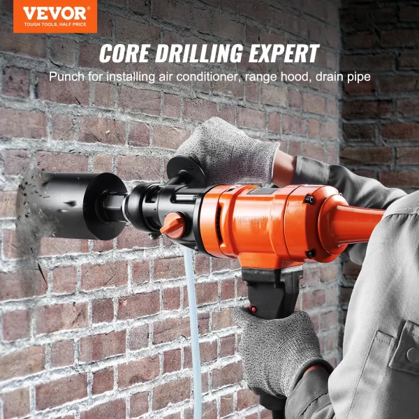 VEVOR 1500W 4in Bit Diamond Core Drill Machine Handheld Concrete Core Drill - Image 2