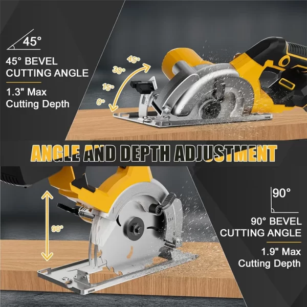 EGOD 5 Inch Brushless Electric Circular Saw Tools for Dewalt Battery - Image 4