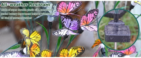 Butterfly Solar Garden Light Swaying Firefly Light - Image 9