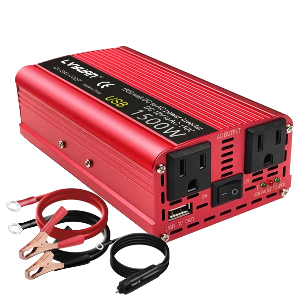 DC12V to AC110V 1500W/2000W/2600W Portable Car Inverter Charger - Image 9
