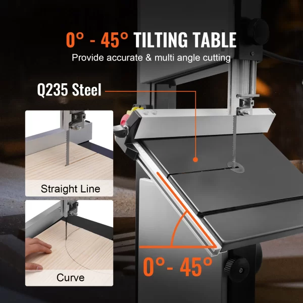 VEVOR Benchtop Band Saw with Stand 9.65-Inch Two-Speed - Image 5
