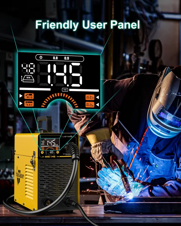 Haxiaoer MIG145 Welding Machine MMA/GASLESS MIG/LIFT TIG 120A Welder Flux Core Welder - Image 3