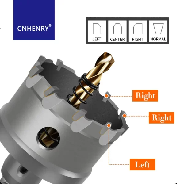 TCT Hole Saw Carbide Tipped Hole Cutter With Titanium-Plated Pilot Drill Bit - Image 3