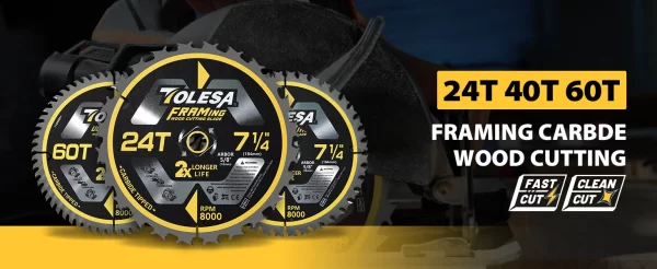 TOLESA 24&40&60 Teeth Saw Blades 3pcs 7 1/4 Saw Blade with 5/8" Arbor - Image 7