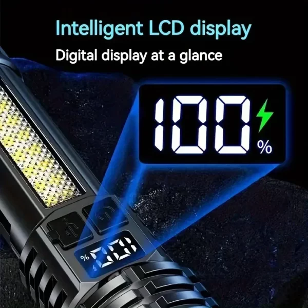 Heinast High Power LED Flashlight Powerful TYPE-C Rechargeable - Image 2